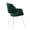 Vintage Flair Glam/art Deco Accent/Dining Chair in Chrome Metal and Green Velvet- Set of 2 — rear three-quarter view