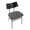 Walker Mid-Century Modern Chair in Black Metal, Dark Grey Faux Leather, and Black Wood- Set of 2 — lifestyle photo 1
