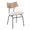 Walker Mid-Century Modern Chair in Brown Metal, Cream Noise Fabric and Whitewashed Wood- Set of 2 — product view