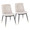 Wanda Contemporary Chair in Black Metal and Beige Velvet with Gold Metal Accents- Set of 2 — pair view