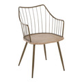 Winston Farmhouse Chair in Antique Copper Metal and Whitewashed Wood — product view