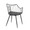 Winston accent chairs & seating in Black Metal, Black Wood, back and side view