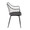 Winston Farmhouse Chair in Black Metal and Black Wood — side view