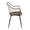 Winston Farmhouse Style Accent and Dining Chair in Brown Metal and Dark Walnut Wood — side view