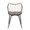 Winston Farmhouse Style Accent and Dining Chair in Brown Metal and Dark Walnut Wood — back view