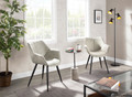 Wrangler accent chair in Black Metal, Light Grey Cowboy Fabric