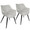 Wrangler accent chair in Black Metal, Light Grey Cowboy Fabric, coordinated set view