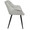 Wrangler accent chair in Black Metal, Light Grey Cowboy Fabric, side view