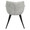 Wrangler accent chair in Black Metal, Light Grey Cowboy Fabric, back view