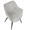Wrangler accent chair in Black Metal, Light Grey Cowboy Fabric, top view