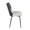 Wayne accent chairs & seating in Black Metal, Cream Fabric, Black PU, side view, featuring upholstered seat