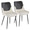 Wayne accent chairs & seating in Black Metal, Cream Fabric, Black PU, coordinated set view, featuring upholstered seat