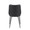 Wayne accent chairs & seating in Black Metal, Cream Fabric, Black PU, back view, featuring upholstered seat