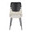 Wayne accent chairs & seating in Black Metal, Cream Fabric, Black PU, front view, featuring upholstered seat