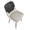 Wayne accent chairs & seating in Black Metal, Cream Fabric, Black PU, top view, featuring upholstered seat