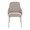 York Contemporary Upholstered Chair in Latte Metal and Oatmeal Fabric- Set of 2 — front view