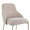 York Contemporary Upholstered Chair in Latte Metal and Oatmeal Fabric- Set of 2 — detail view (photo 1)