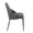 York accent chairs & seating in Black Metal, Dark Grey Fabric, side view, featuring metal design and fabric design