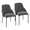 York accent chairs & seating in Black Metal, Dark Grey Fabric, coordinated set view, featuring metal design and fabric design