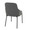 York accent chairs & seating in Black Metal, Dark Grey Fabric, back and side view, featuring metal design and fabric design