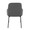 York accent chairs & seating in Black Metal, Dark Grey Fabric, back view, featuring metal design and fabric design