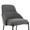 York accent chairs & seating in Black Metal, Dark Grey Fabric, close-up detail, featuring metal design and fabric design