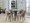 York Upholstered Contemporary Chair in Dark Walnut Wood and Brown Faux Leather- Set of 2 — lifestyle photo 1