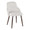 York Upholstered Contemporary Chair in Dark Walnut Wood and White Faux Leather- Set of 2 — product view