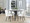 York Upholstered Contemporary Chair in Dark Walnut Wood and White Faux Leather- Set of 2 — lifestyle photo 1