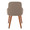 York Upholstered Contemporary Chair in Walnut Wood and Brown Faux Leather- Set of 2 — back view