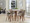 York Upholstered Contemporary Chair in Walnut Wood and Brown Faux Leather- Set of 2 — lifestyle photo 1