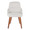 York Upholstered Contemporary Chair in Walnut Wood and White Faux Leather- Set of 2 — front view