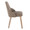 York accent chairs & seating in Whitewashed Wood, Brown PU, side view, featuring wood frame