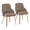 York accent chairs & seating in Whitewashed Wood, Brown PU, coordinated set view, featuring wood frame