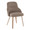 York accent chairs & seating in Whitewashed Wood, Brown PU, product view, featuring wood frame