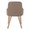 York accent chairs & seating in Whitewashed Wood, Brown PU, back view, featuring wood frame