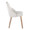 York accent chairs & seating in Whitewashed Wood, White PU, side view, featuring wood frame