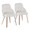 York accent chairs & seating in Whitewashed Wood, White PU, coordinated set view, featuring wood frame