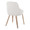 York accent chairs & seating in Whitewashed Wood, White PU, back and side view, featuring wood frame