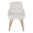 York accent chairs & seating in Whitewashed Wood, White PU, front view, featuring wood frame