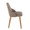 York accent chairs & seating in Zebra Wood, Brown PU, side view, featuring wood frame