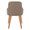 York accent chairs & seating in Zebra Wood, Brown PU, back view, featuring wood frame