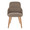 York accent chairs & seating in Zebra Wood, Brown PU, front view, featuring wood frame