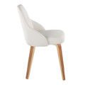 York accent chairs & seating in Zebra Wood, White PU, side view, featuring wood frame