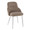 York Upholstered Contemporary Chair in Chrome Metal and Brown Faux Leather- Set of 2 — product view