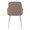 York Upholstered Contemporary Chair in Chrome Metal and Brown Faux Leather- Set of 2 — back view