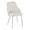 York Upholstered Contemporary Chair in Chrome Metal and White Faux Leather- Set of 2 — product view