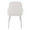York Upholstered Contemporary Chair in Chrome Metal and White Faux Leather- Set of 2 — back view