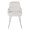 York Upholstered Contemporary Chair in Chrome Metal and White Faux Leather- Set of 2 — front view