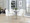 York Upholstered Contemporary Chair in Chrome Metal and White Faux Leather- Set of 2 — lifestyle photo 1